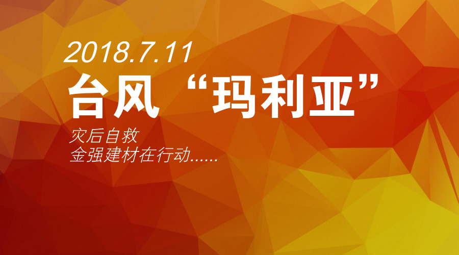 共抗台风“玛利亚”，灾后自救，金强建材在行动！