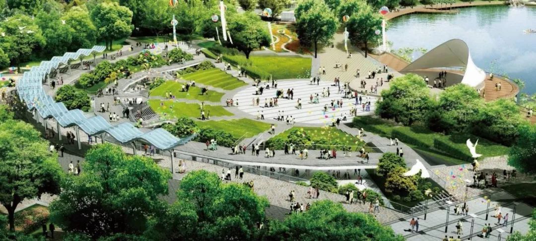 金强TKK栈道板装扮福清中央公园 打造城市新名片