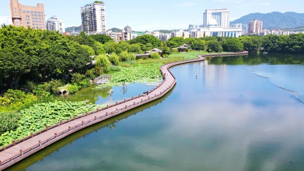 西湖公园木栈道专项提升项目完工  